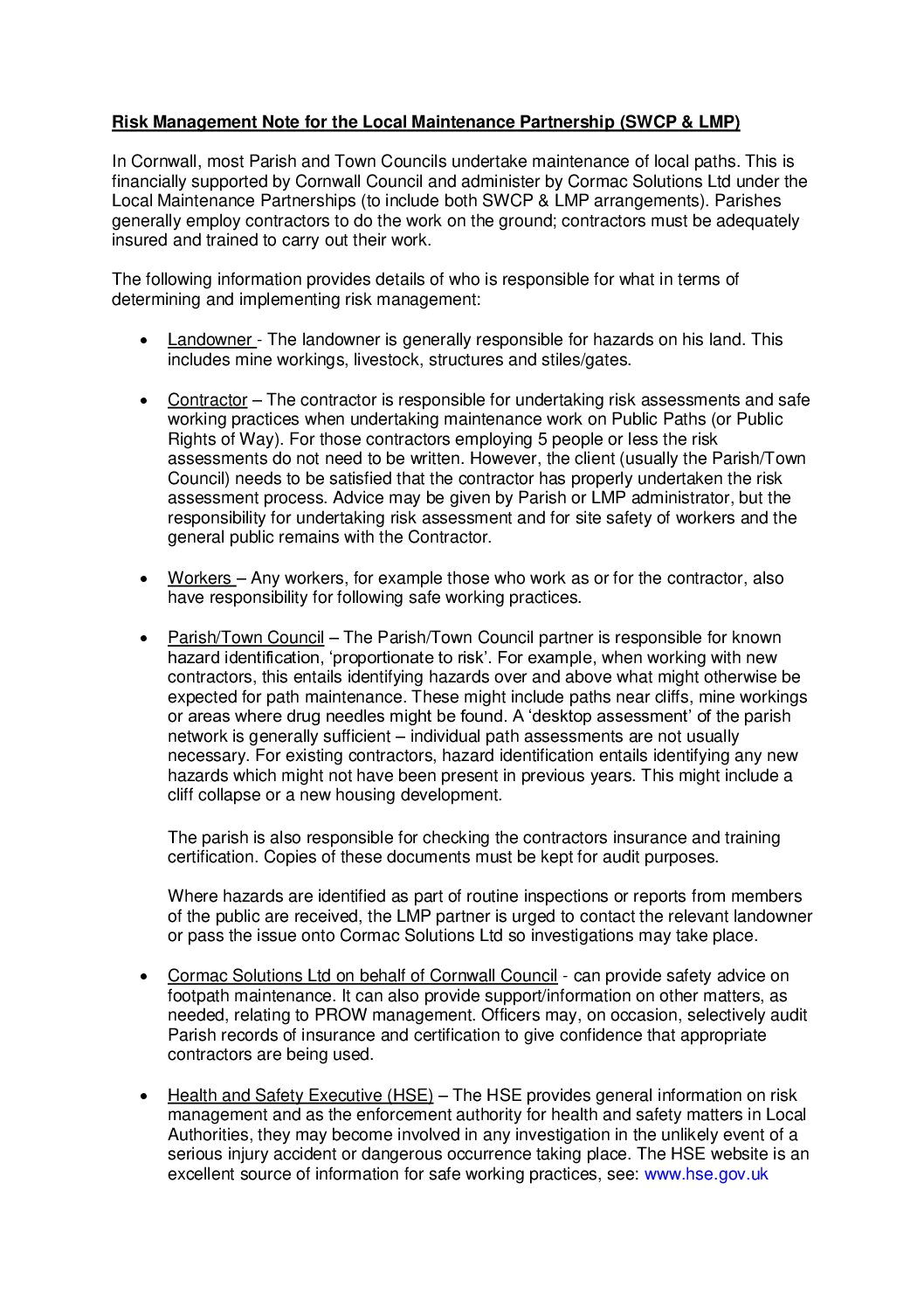 Risk-Management-Note-for-the-SWCP-Local-Maintenance-Partnership