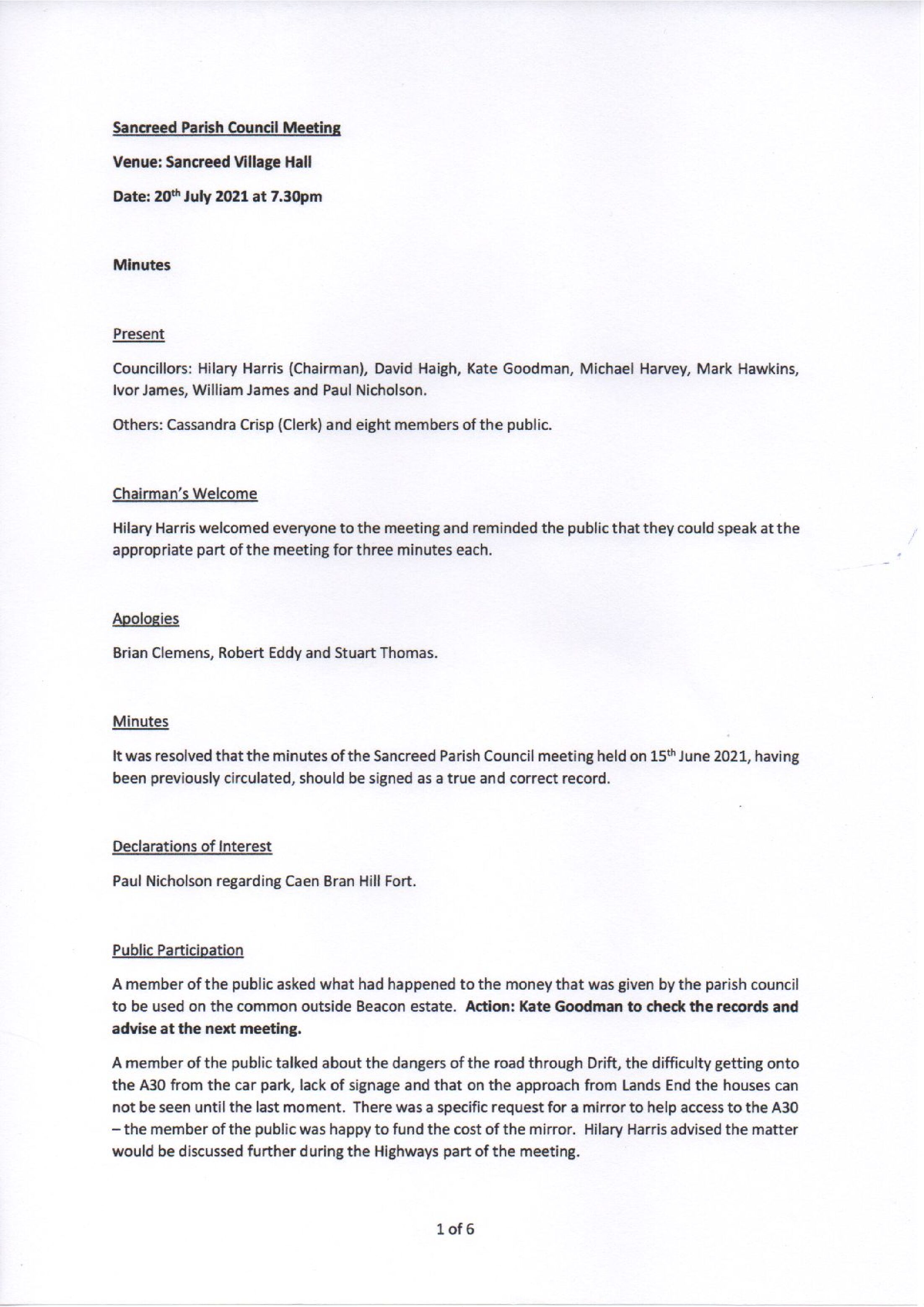 SPC Minutes 2021 07