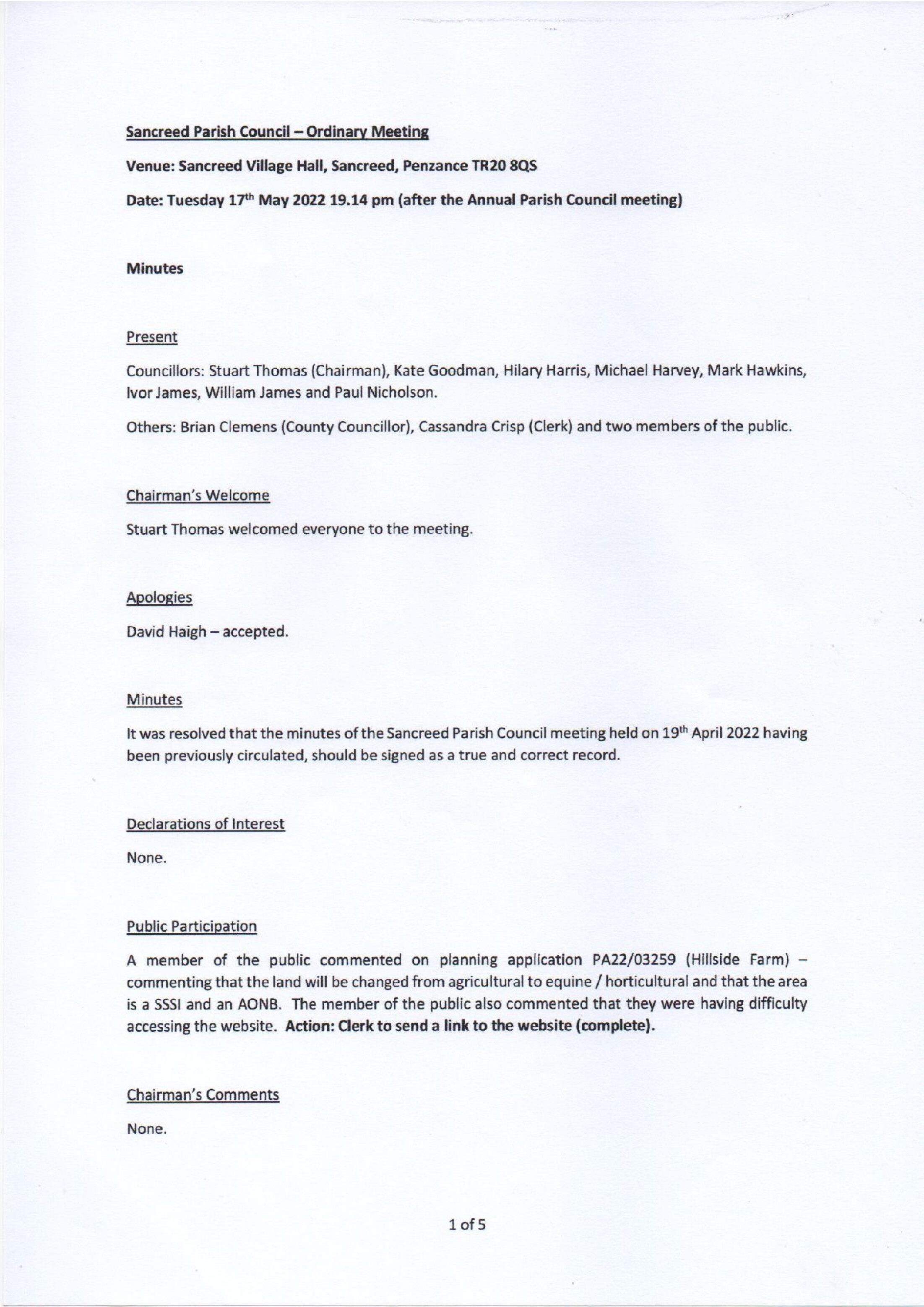 SPC Minutes 2022 05