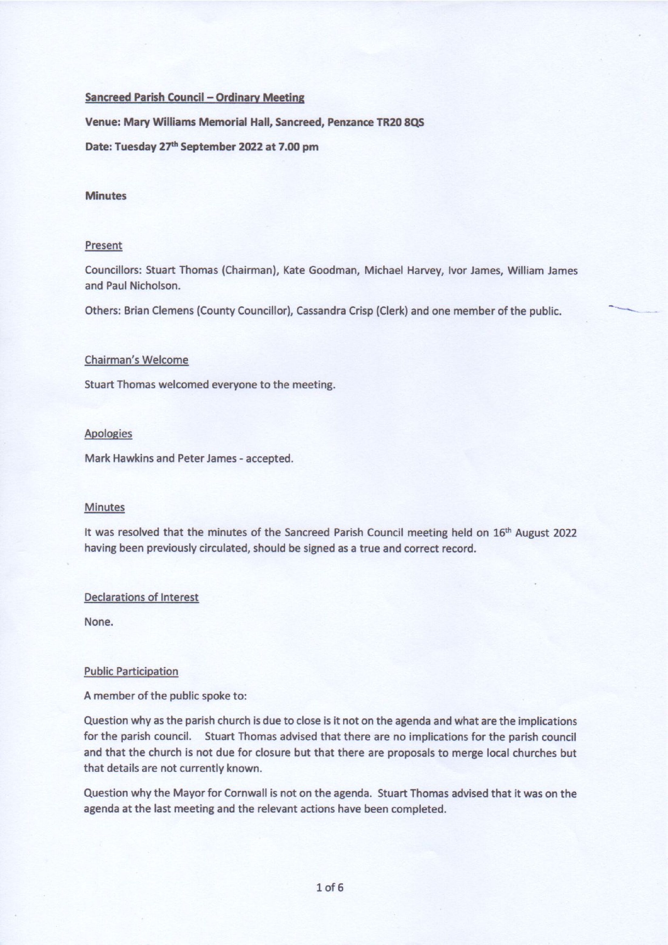 SPC Minutes 2022 09