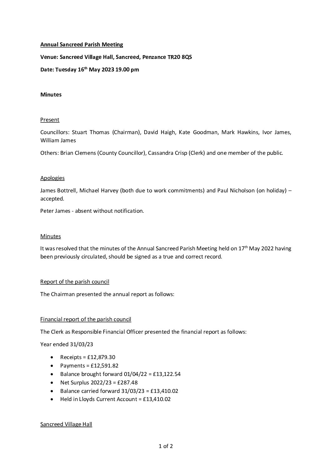 SanPC APM Minutes 05-2023