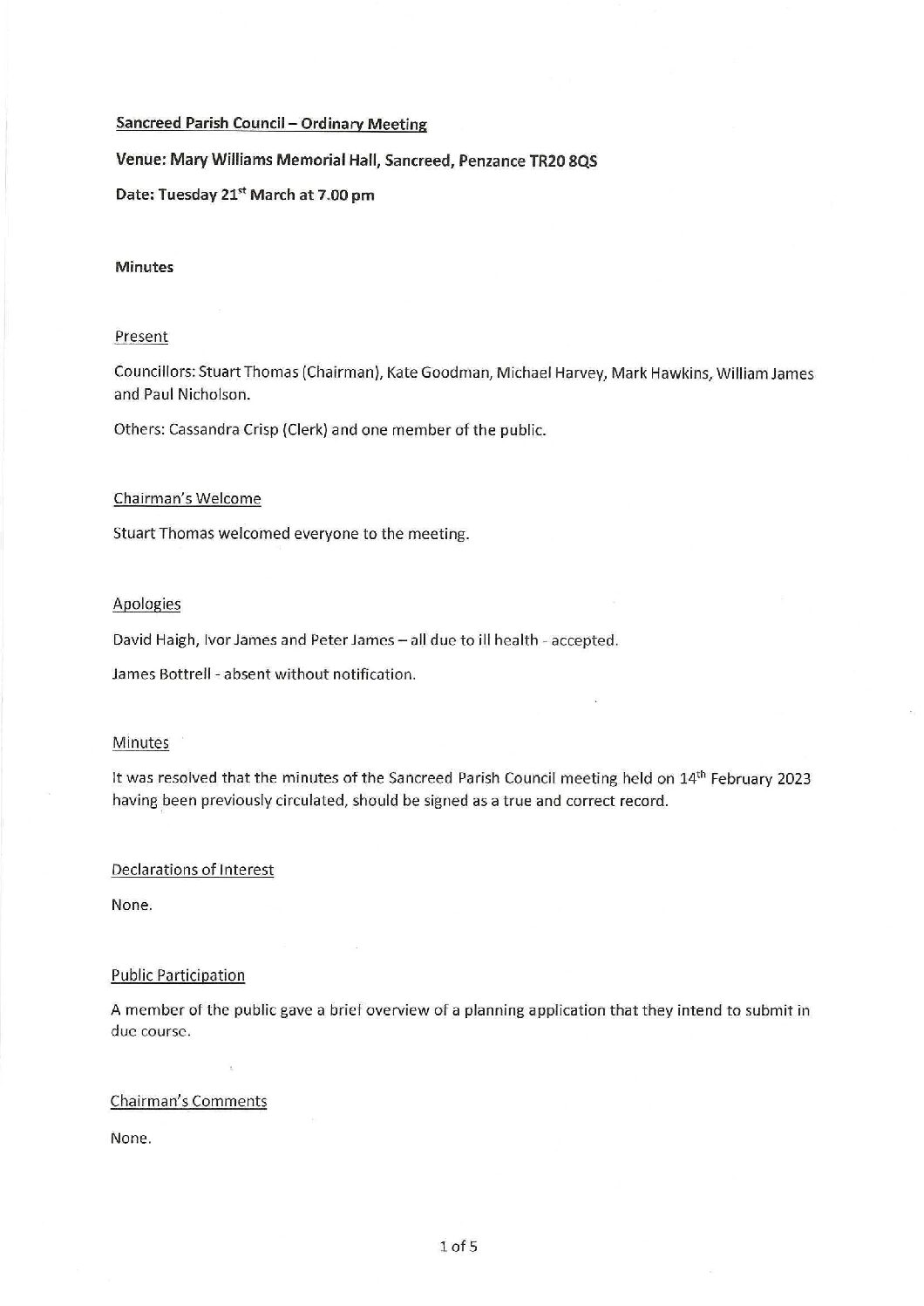 SanPC FCM Minutes 03-2023