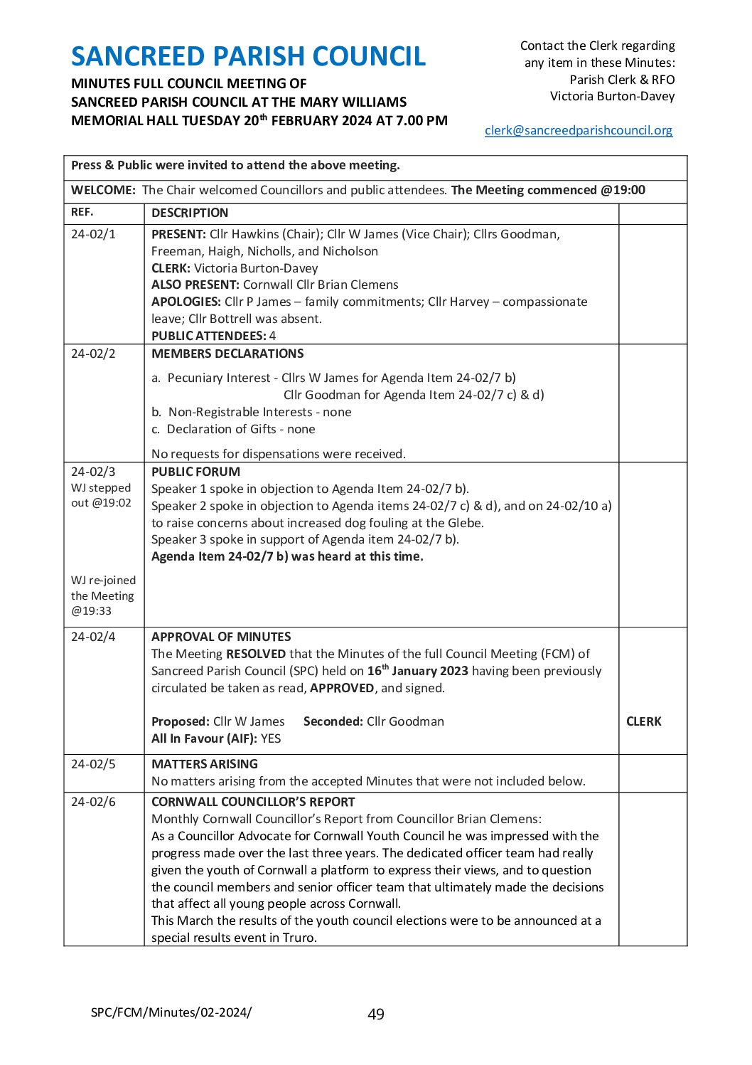 SanPC FCM Minutes 02-2024
