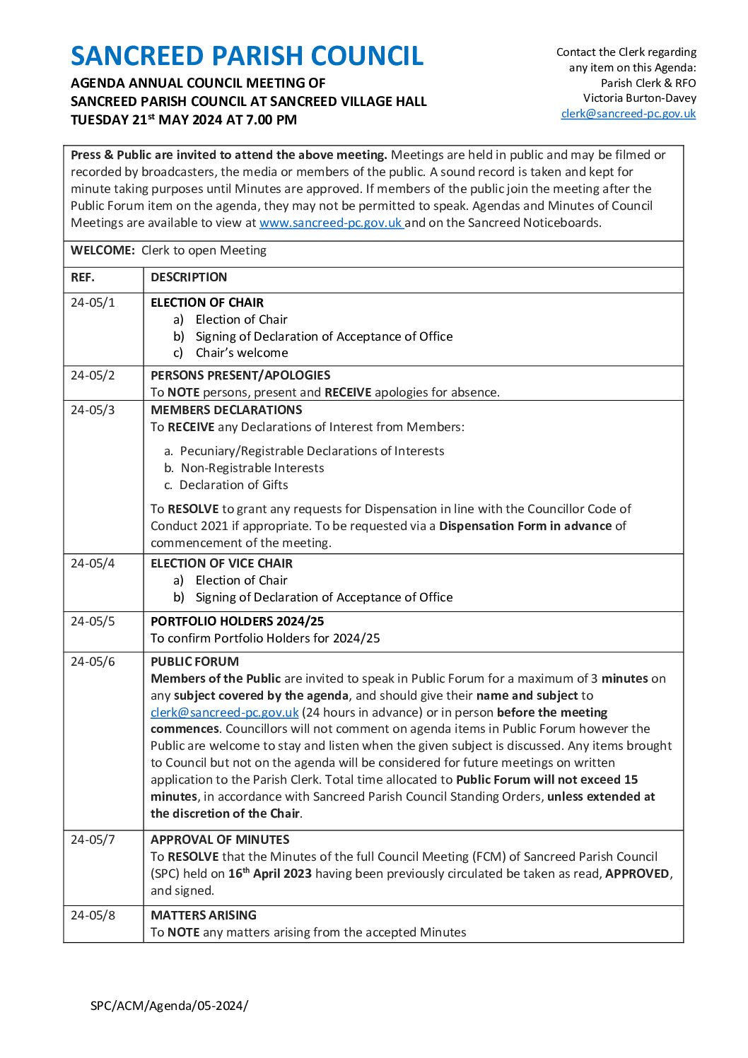 SanPC ACM Agenda 05-2024