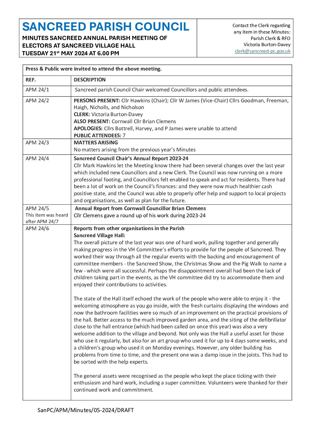 SanPC APM Minutes 05-2024