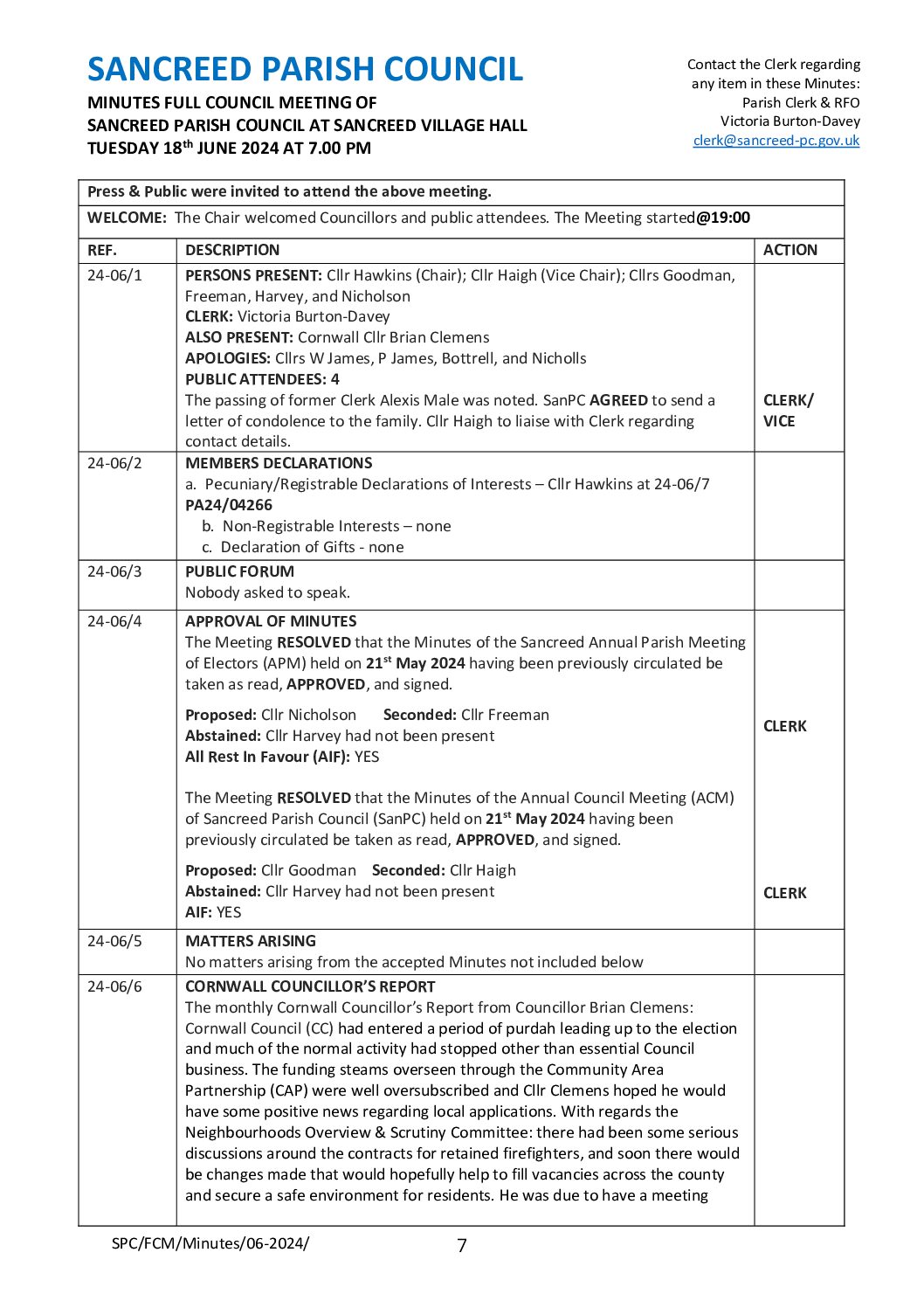 SanPC FCM Minutes 06-2024