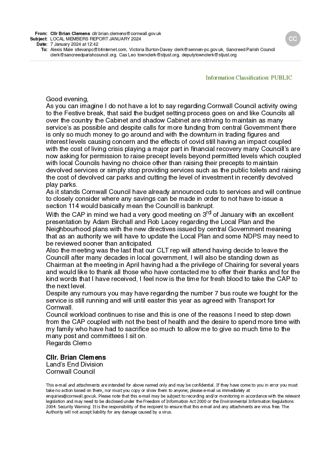 SanPC Local Member Report 01-2024