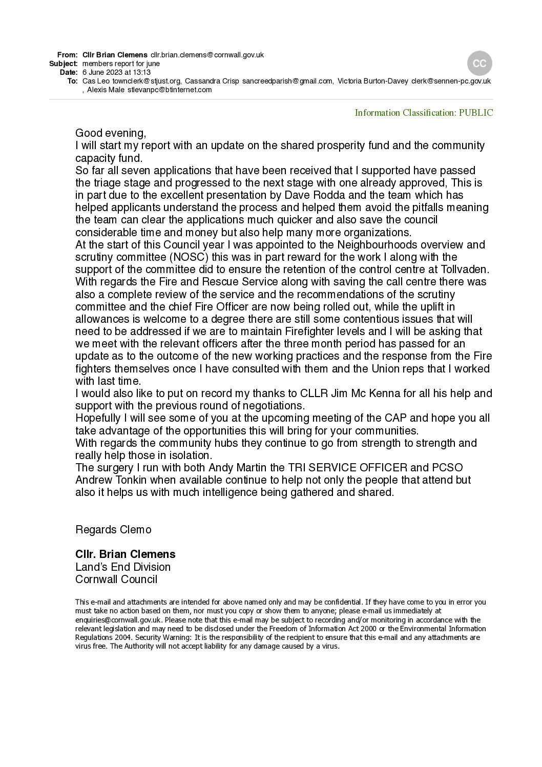 SanPC Local Member Report 06-2023