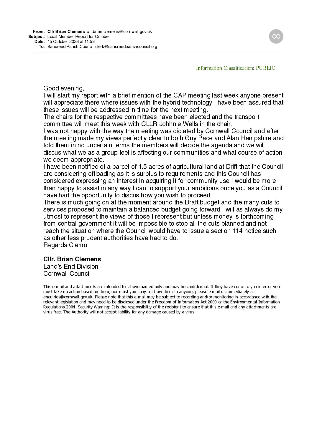 SanPC Local Member Report 10-2023pdf