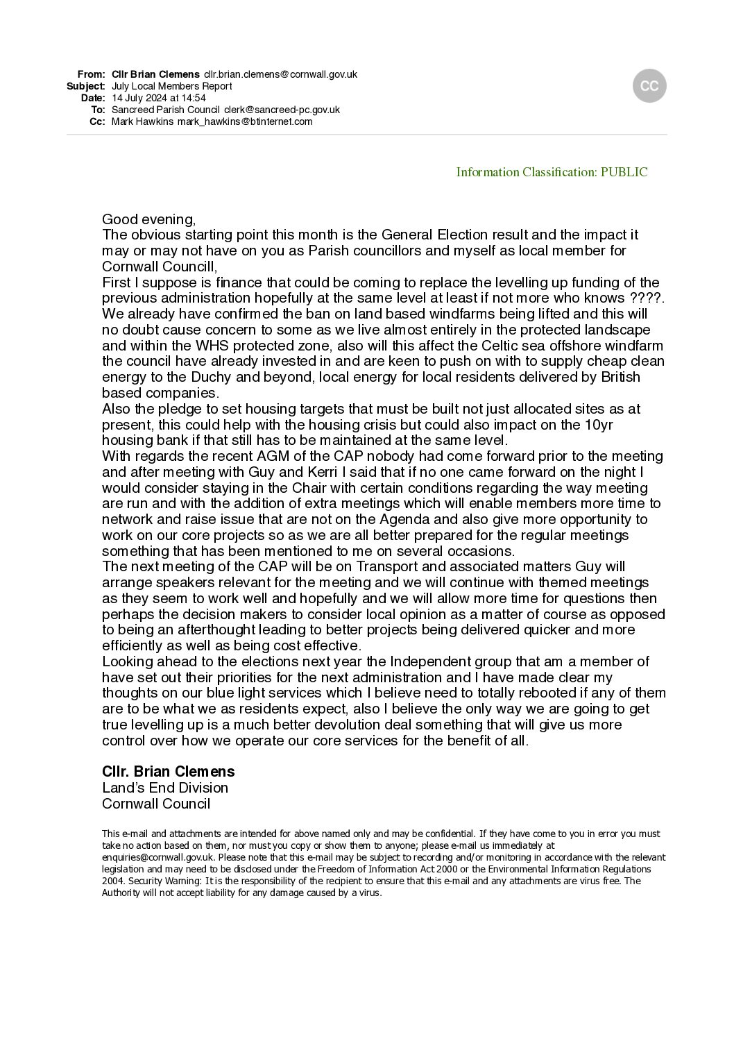 SanPC Local Members Report 07-2024
