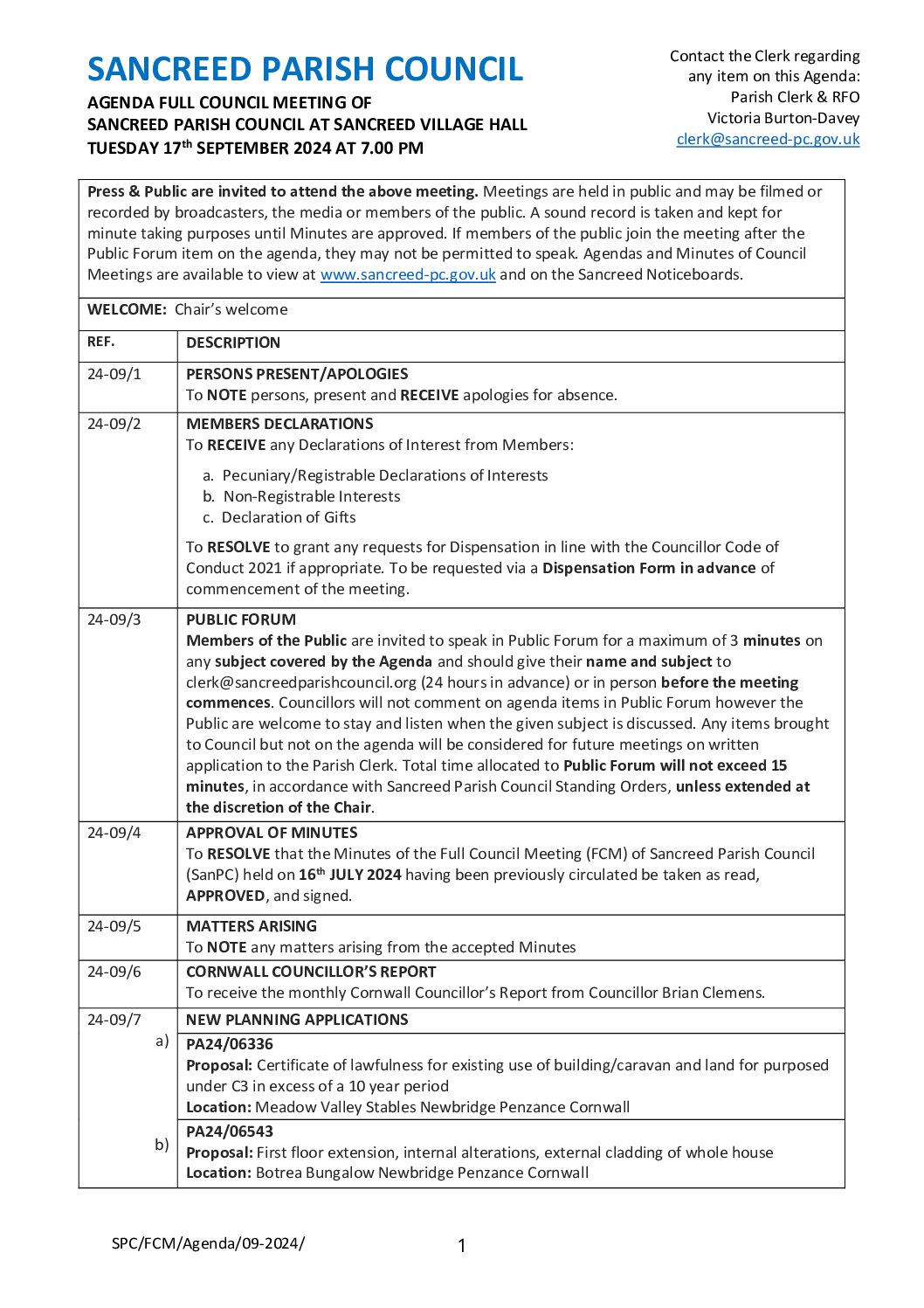 SanPC FCM Agenda 09-2024