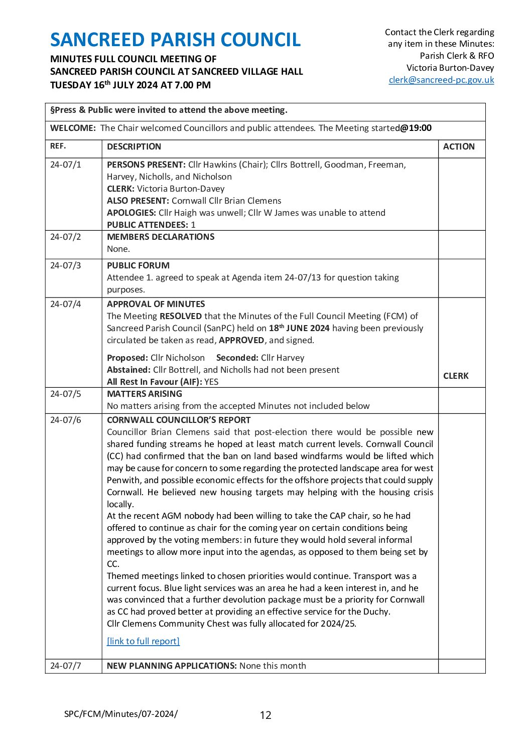 SanPC FCM Minutes 07-2024