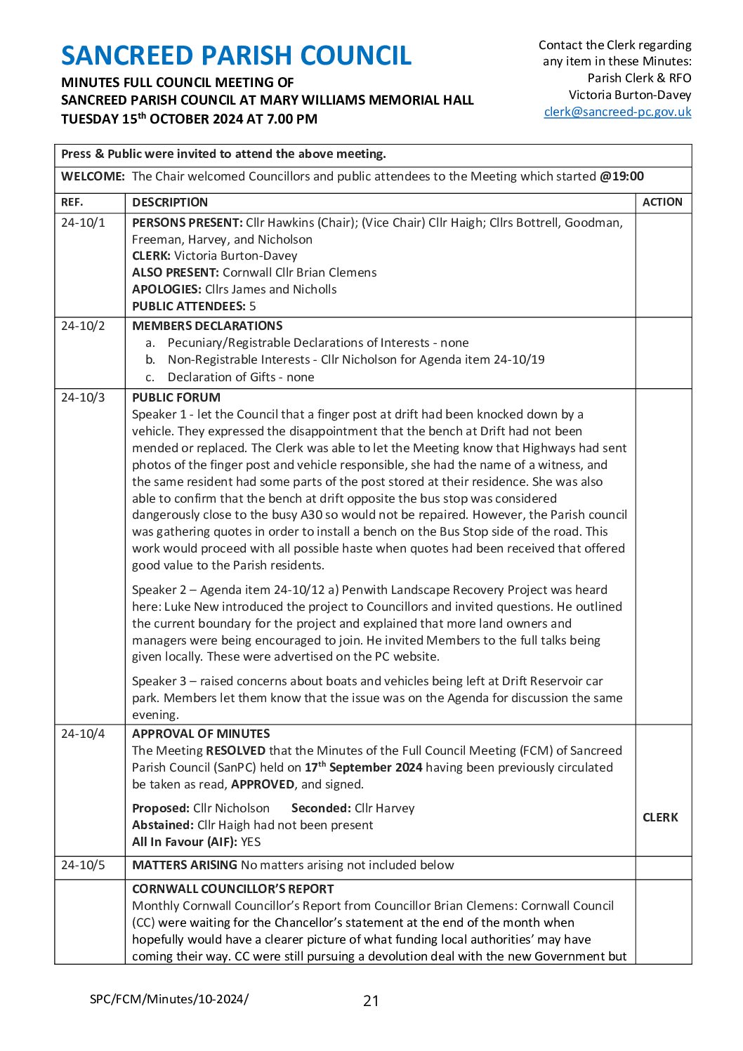 SanPC FCM Minutes 10-2024