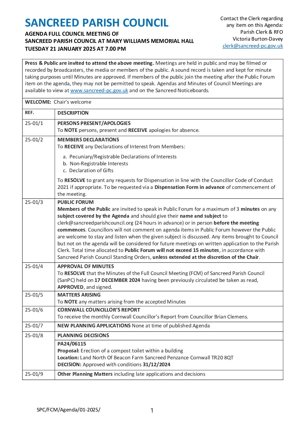SanPC FCM Agenda 01-2025