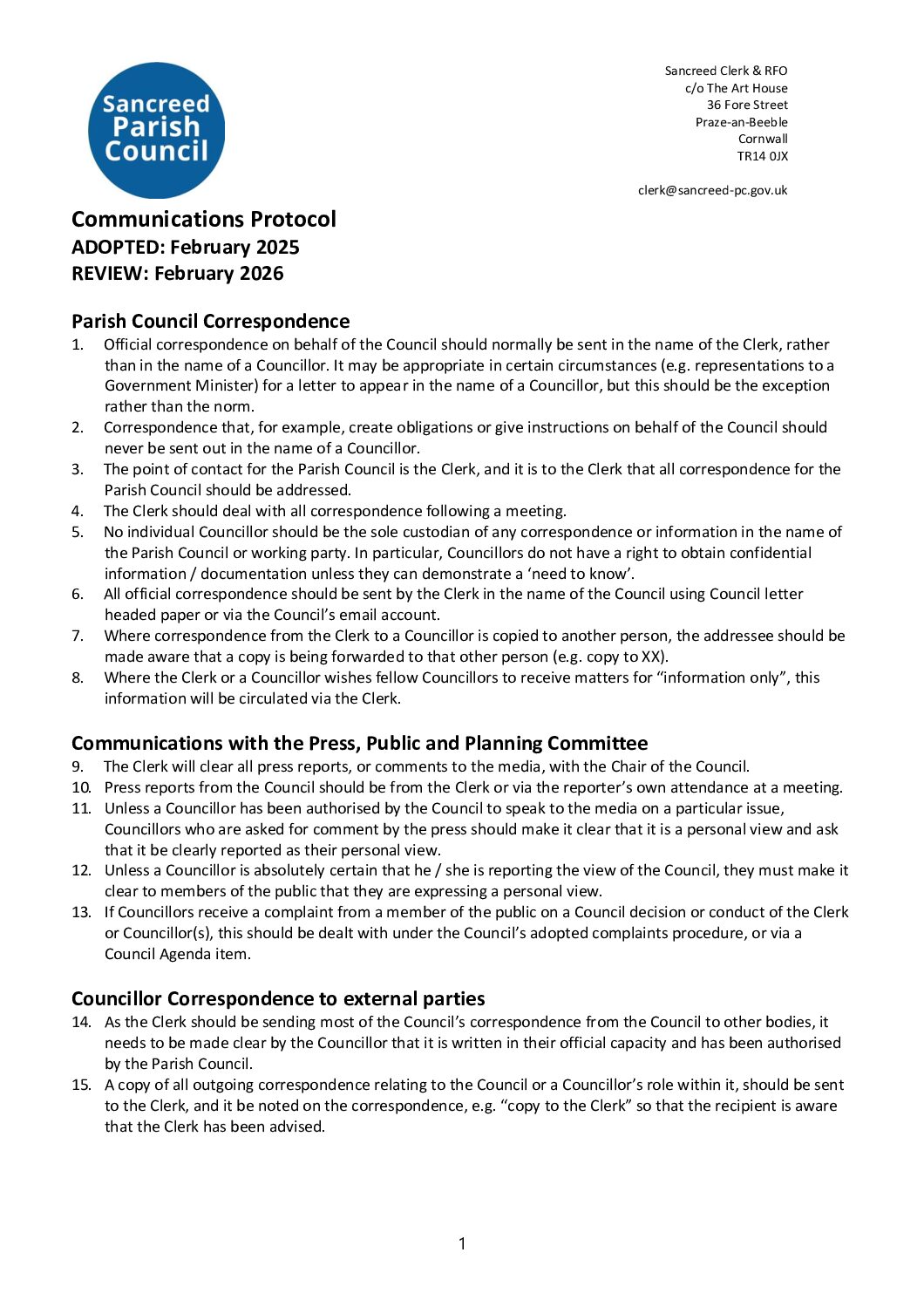SanPC Communications Protocol