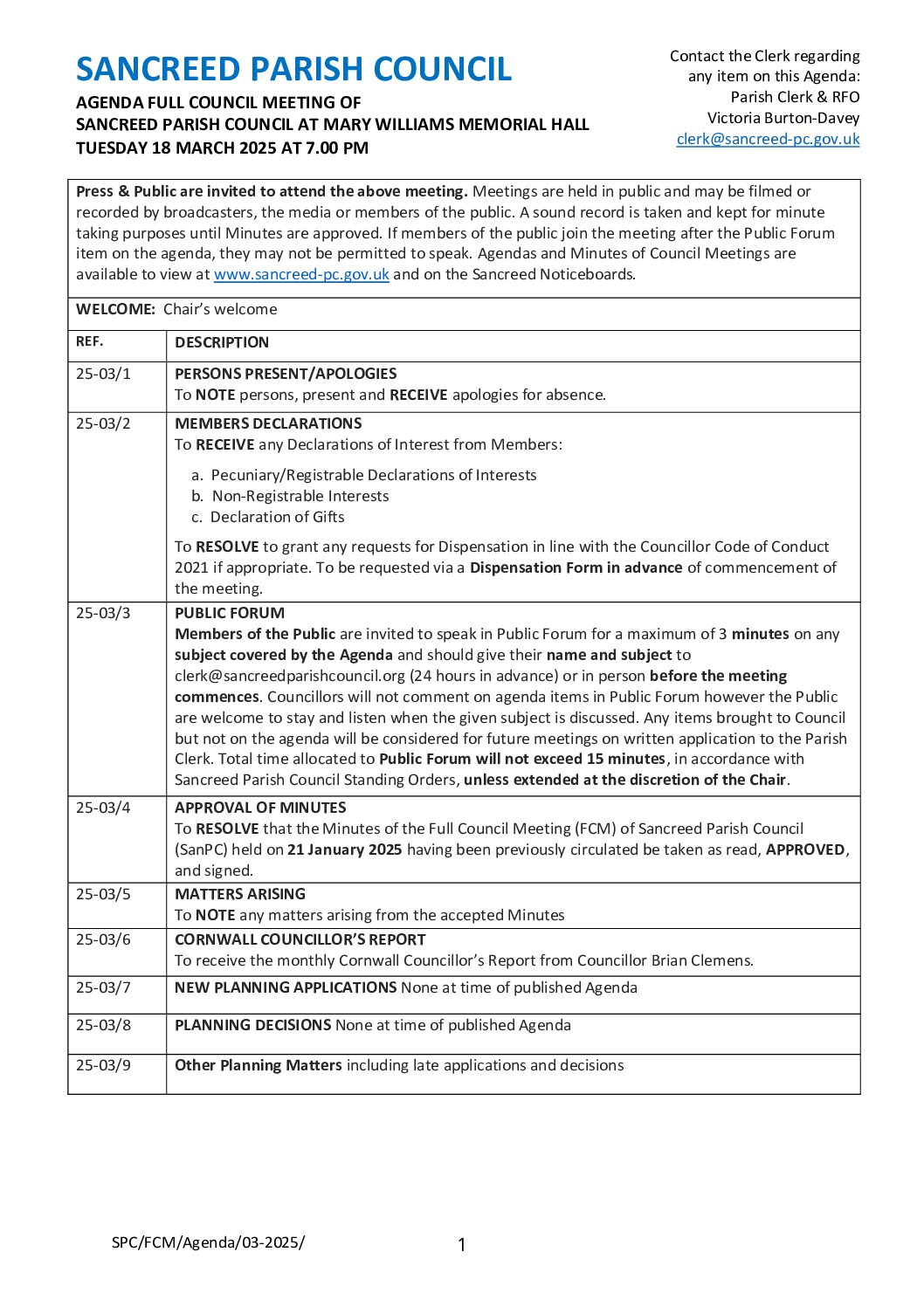 SanPC FCM Agenda 03-2025