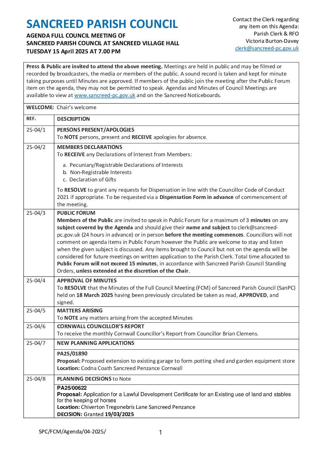SanPC FCM Agenda 04-2025