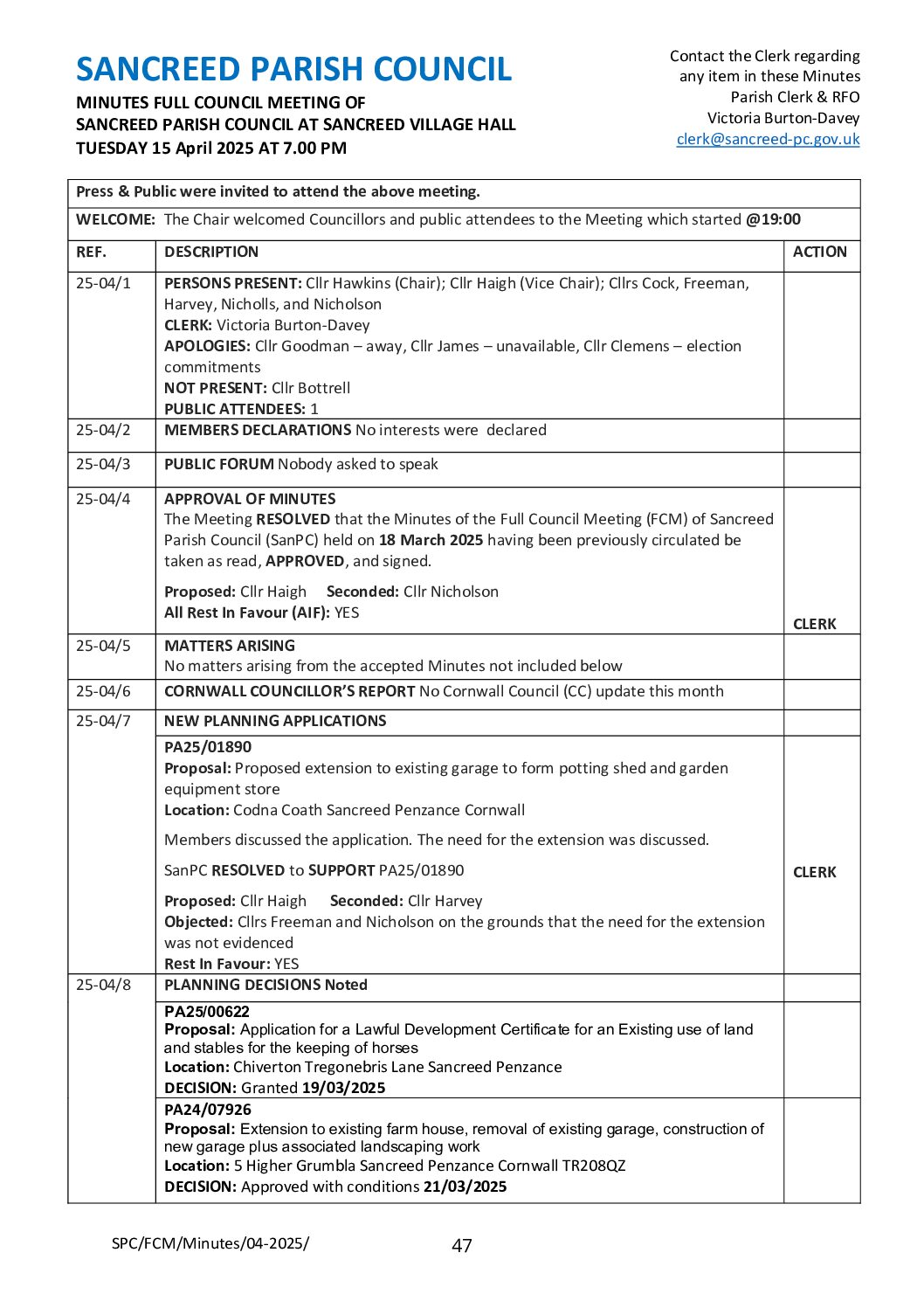 SanPC FCM Minutes 04-2025