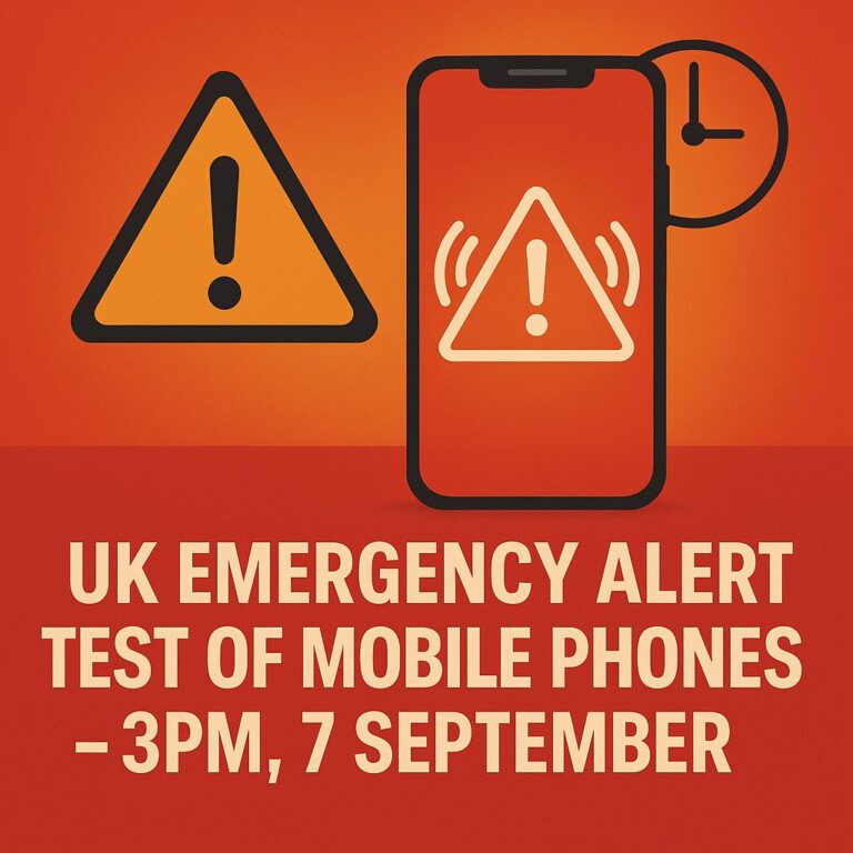 🚨 UK Emergency Alert Test – Sunday 7 September, 3pm