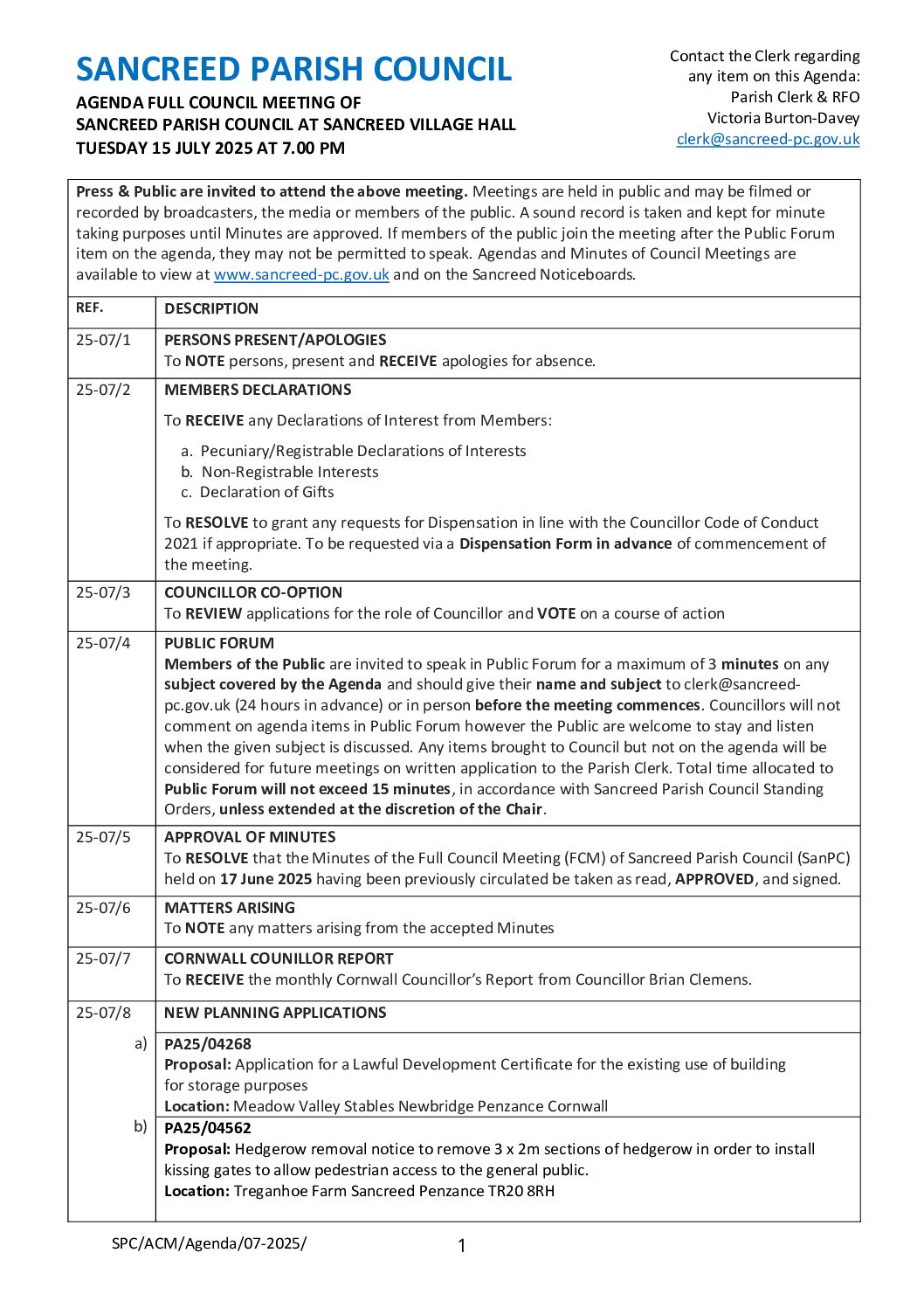 SanPC FCM Agenda 07-2025