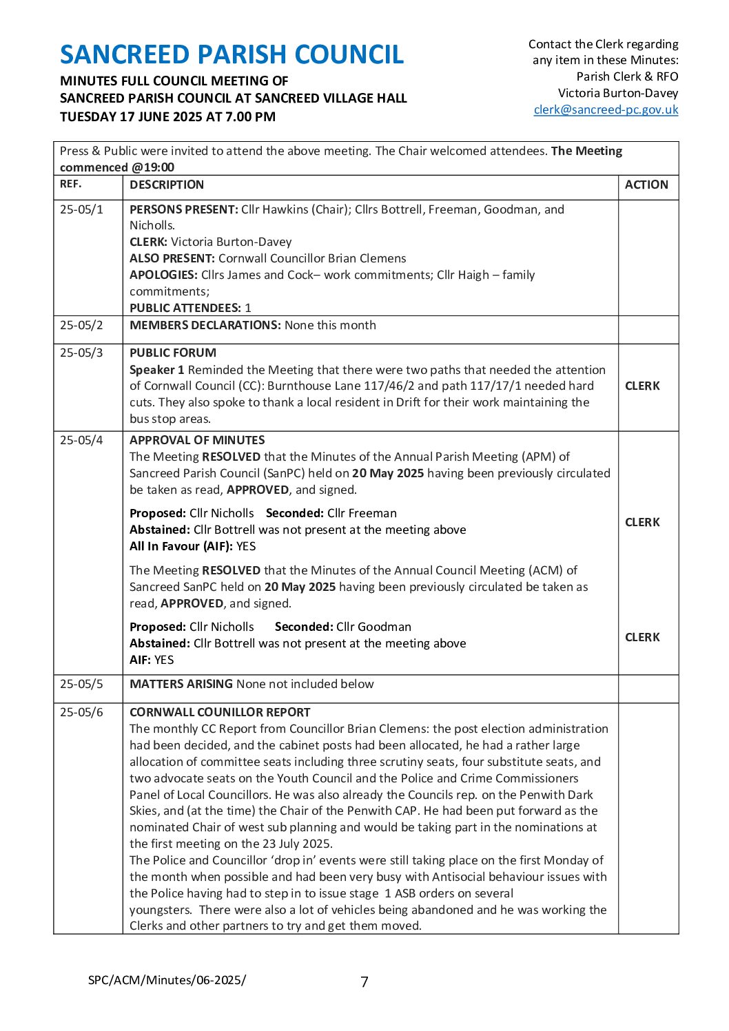 SanPC FCM Minutes 06-2025