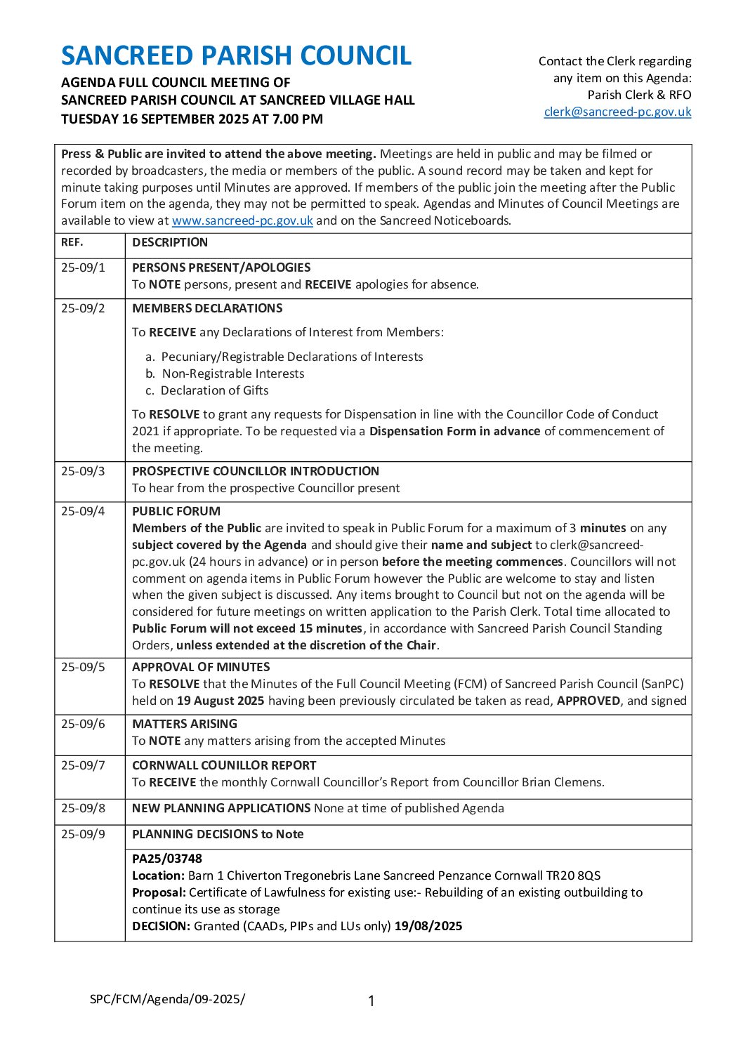 SanPC FCM Agenda 09-2025