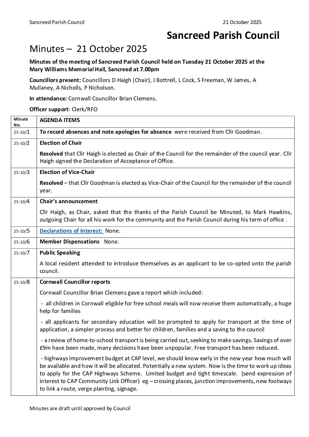 SanPC FCM Minutes 10-2025