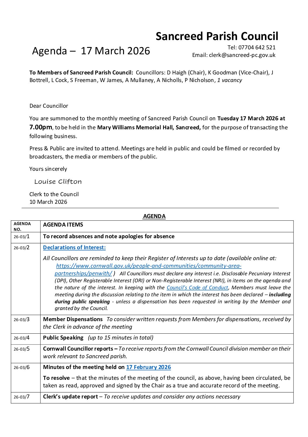 agenda – 17 March 26 – SanPC